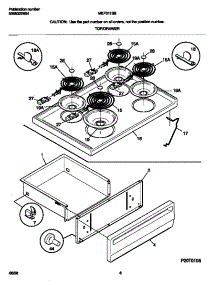 04 - Top / Drawer parts for Frigidaire Range MEF311SBDL from AppliancePartsPros.com