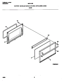 05 - Door parts for Frigidaire Range MEF311SBDL from AppliancePartsPros.com