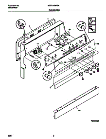 02 - Backguard parts for Frigidaire Range MEF316WFSA from AppliancePartsPros.com