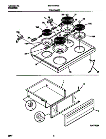 04 - Top / Drawer parts for Frigidaire Range MEF316WFSA from AppliancePartsPros.com