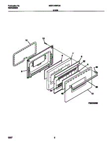 05 - Door parts for Frigidaire Range MEF316WFSA from AppliancePartsPros.com