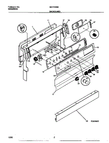 02 - Backguard parts for Frigidaire Range MEF318BBDE from AppliancePartsPros.com