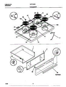 04 - Top / Drawer parts for Frigidaire Range MEF318BBDE from AppliancePartsPros.com