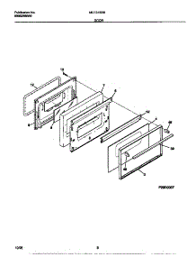 05 - Door parts for Frigidaire Range MEF318BBDE from AppliancePartsPros.com
