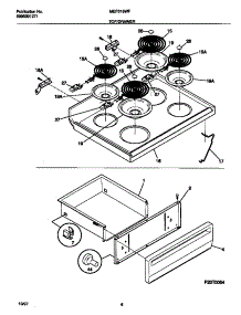 04 - Top / Drawer parts for Frigidaire Range MEF316WFTC from AppliancePartsPros.com