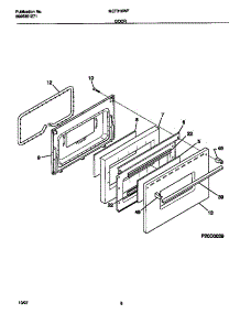05 - Door parts for Frigidaire Range MEF316WFTC from AppliancePartsPros.com