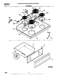 04 - Top / Drawer parts for Frigidaire Range MEF322BEDA from AppliancePartsPros.com