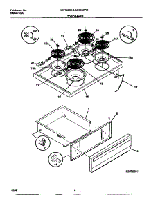 04 - Top / Drawer parts for Frigidaire Range MEF322SBWE from AppliancePartsPros.com