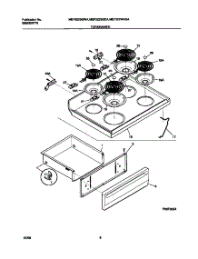 04 - Top / Drawer parts for Frigidaire Range MEF322WGSA from AppliancePartsPros.com