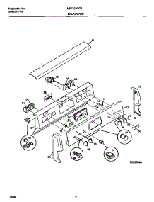 02 - Backguard parts for Frigidaire Range MEF325CGS1 from AppliancePartsPros.com