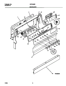 02 - Backguard parts for Frigidaire Range MEF350SBWB from AppliancePartsPros.com
