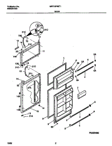 02 - Door parts for Frigidaire Refrigerator MRT18PNED1 from AppliancePartsPros.com