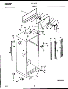 03 - Cabinet parts for Frigidaire Refrigerator MRT18PNEW0 from AppliancePartsPros.com