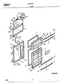 02 - Door parts for Frigidaire Refrigerator MRT18TREW1 from AppliancePartsPros.com