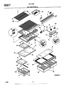 04 - Shelves / Controls parts for Frigidaire Refrigerator MRT18TREW1 from AppliancePartsPros.com