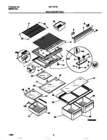 04 - Shelves / Controls parts for Frigidaire Refrigerator MRT18TREW2 from AppliancePartsPros.com
