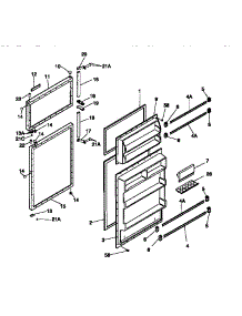 02 - Door parts for Frigidaire Refrigerator MRT21NNCD0 from AppliancePartsPros.com