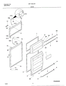 03 - Door parts for Frigidaire Refrigerator MRT18N3JW1 from AppliancePartsPros.com