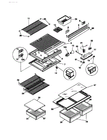 04 - Shelves / Controls parts for Frigidaire Refrigerator MRT18GRCW0 from AppliancePartsPros.com