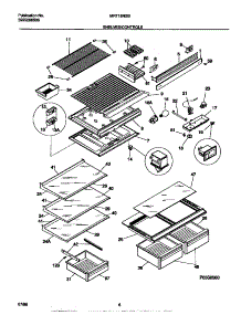 04 - Shelves / Controls parts for Frigidaire Refrigerator MRT18NSBD0 from AppliancePartsPros.com