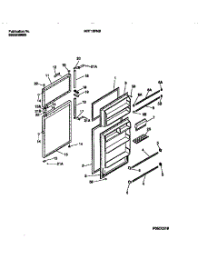 02 - Door Section parts for Frigidaire Refrigerator MRT18PNBY1 from AppliancePartsPros.com