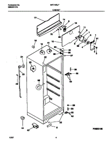 03 - Cabinet parts for Frigidaire Refrigerator MRT18SJFW0 from AppliancePartsPros.com
