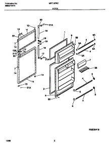 02 - Door parts for Frigidaire Refrigerator MRT18TRCW1 from AppliancePartsPros.com