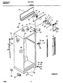 03 - Cabinet parts for Frigidaire Refrigerator MRT18TRCW1 from AppliancePartsPros.com