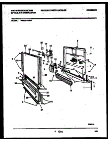 04 - Door Parts parts for Frigidaire Dishwasher WDB222RBR0 from AppliancePartsPros.com