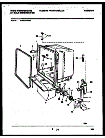 05 - Tub And Frame Parts parts for Frigidaire Dishwasher WDB222RBR0 from AppliancePartsPros.com