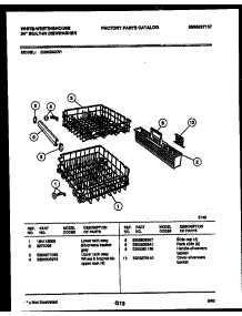 08 - Racks And Trays parts for Frigidaire Dishwasher SU550AXR1 from AppliancePartsPros.com