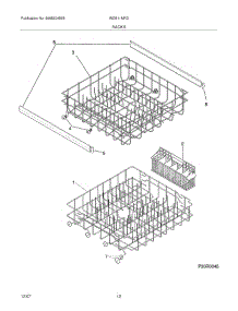 13 - Racks parts for White Westinghouse Dishwasher WDB11NRDS4 from AppliancePartsPros.com