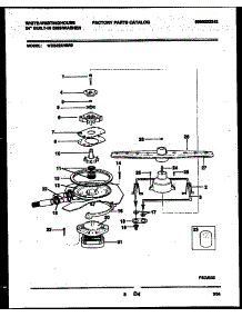 06 - Motor Pump Parts parts for Frigidaire Dishwasher WDB222RBR0 from AppliancePartsPros.com