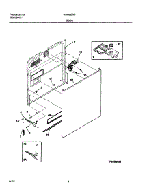 05 - Door parts for White Westinghouse Dishwasher WDB635RBQ0 from AppliancePartsPros.com