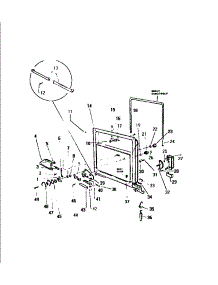 04 - Inner Panel & Components parts for Frigidaire Dishwasher SU500DXR6 from AppliancePartsPros.com