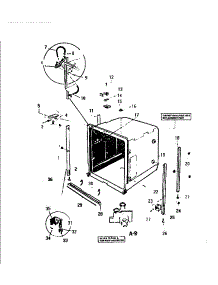 05 - Outer Tub parts for Frigidaire Dishwasher SU500DXR6 from AppliancePartsPros.com