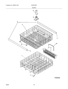13 - Racks parts for White Westinghouse Dishwasher WDB745REB1 from AppliancePartsPros.com