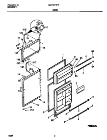 02 - Door parts for Frigidaire Refrigerator MRT18TRFW0 from AppliancePartsPros.com