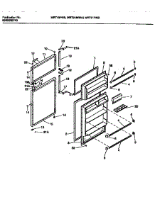 02 - Door parts for Frigidaire Refrigerator MRT21BRBD1 from AppliancePartsPros.com