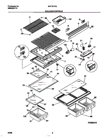 04 - Shelves / Controls parts for Frigidaire Refrigerator MRT18TRCD2 from AppliancePartsPros.com