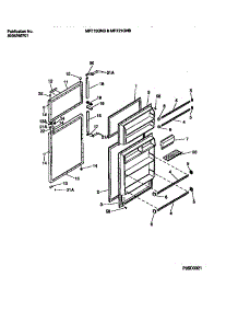 02 - Door Section parts for Frigidaire Refrigerator MRT19GNBD2 from AppliancePartsPros.com