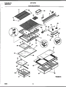 04 - Shelves / Controls parts for Frigidaire Refrigerator MRT18PNED0 from AppliancePartsPros.com