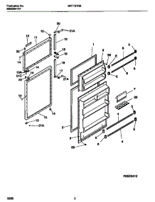 02 - Door Section parts for Frigidaire Refrigerator MRT19TNBD2 from AppliancePartsPros.com