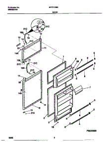 02 - Door parts for Frigidaire Refrigerator MRT21GNEW0 from AppliancePartsPros.com