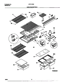 04 - Shelves / Controls parts for Frigidaire Refrigerator MRT21GNEW0 from AppliancePartsPros.com