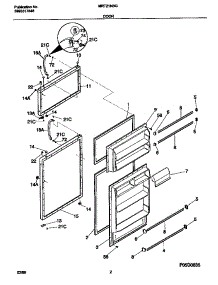 02 - Door parts for Frigidaire Refrigerator MRT21NSGD2 from AppliancePartsPros.com