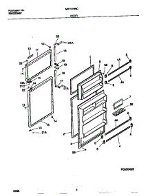02 - Door parts for Frigidaire Refrigerator MRT21NNCW2 from AppliancePartsPros.com
