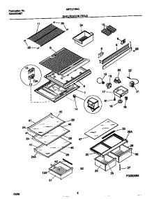 04 - Shelves / Controls parts for Frigidaire Refrigerator MRT21NNCW2 from AppliancePartsPros.com