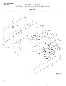 03 - Backguard parts for Frigidaire Range MEF364BGWB from AppliancePartsPros.com