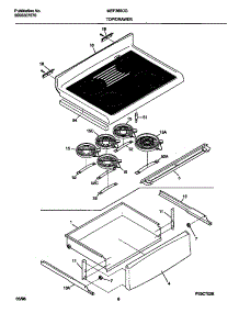 04 - Top / Drawer parts for Frigidaire Range MEF368CGS1 from AppliancePartsPros.com